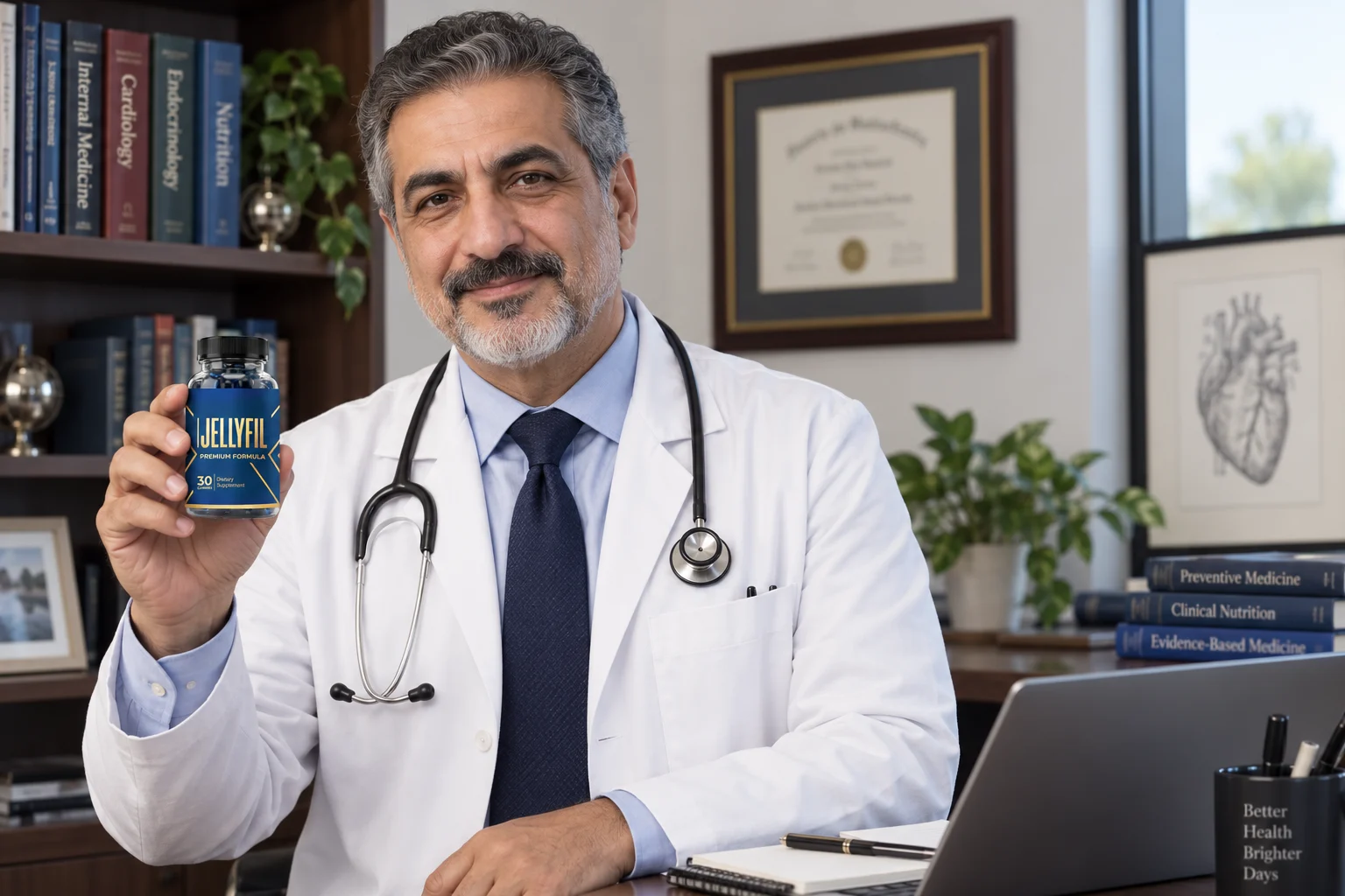 Dr. Samir Haddad, MD - Men's Health Physician reviewing JellyFil